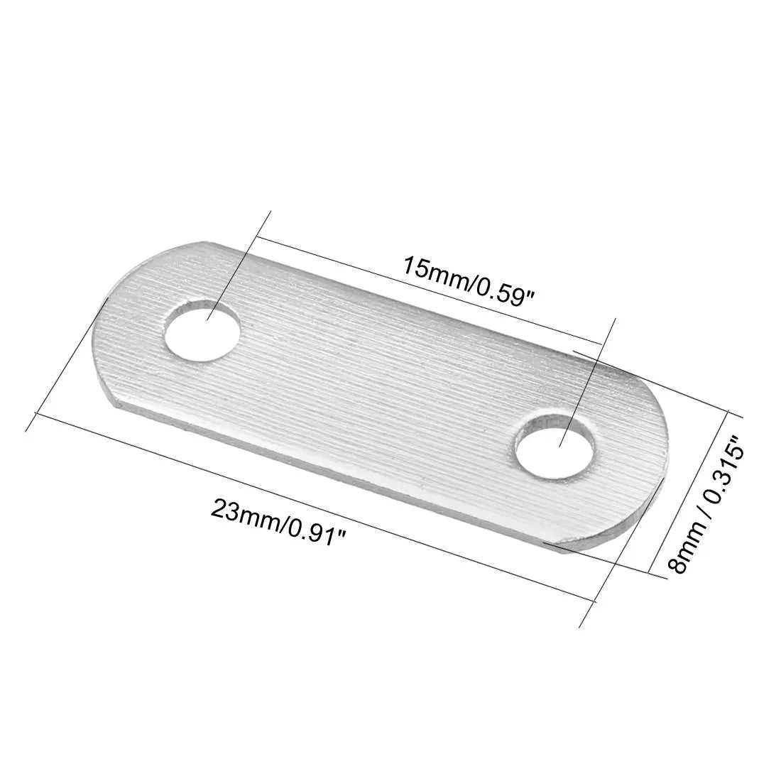 uxcell 20pcs/50pcs Repair Plate Flat Fixing Mending Corner Brace Bracket Connector 48mmx15mm 34mmx10mm 30mmx8mm 23mmx8mm