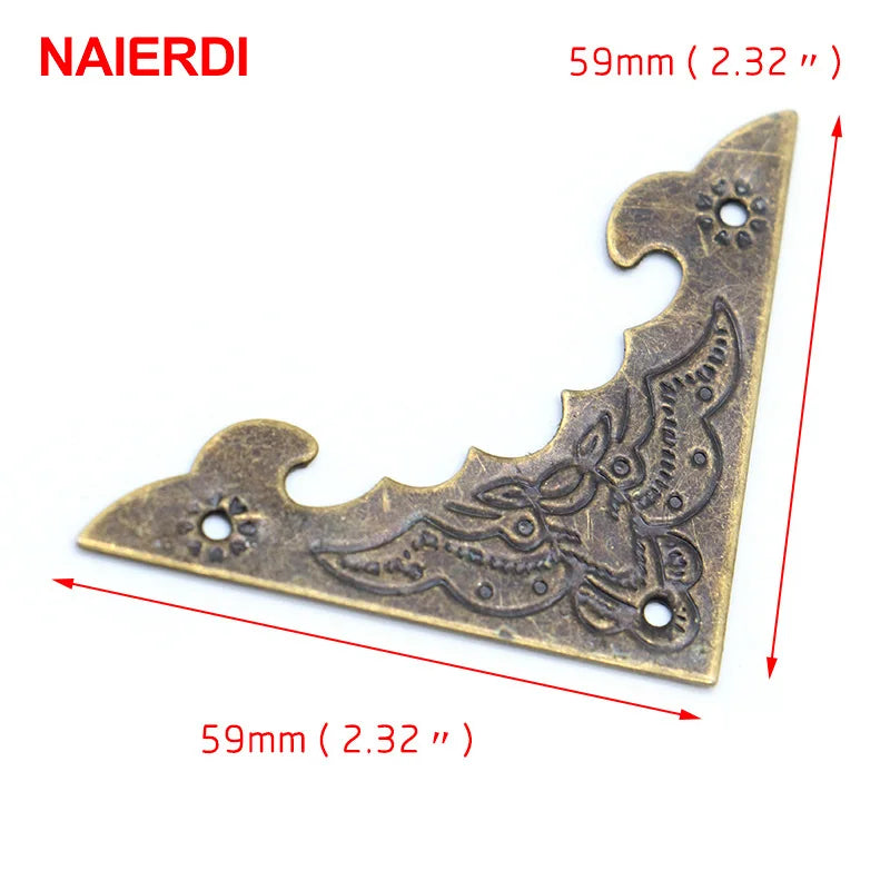 NAIERDI Decoration Corner Bracket Antique Jewelry Wooden Box Foot Leg Corner Protector Crafts Furniture Fittings Hardware