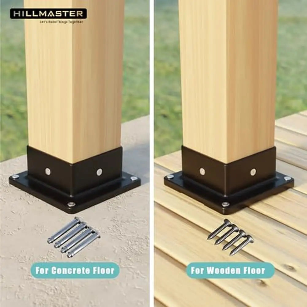 6 Pack Durable Deck Post Support Base Kit Wooden Fence Mailbox Pergola 4x4 Post Anchor Brackets Outdoor Projects and More