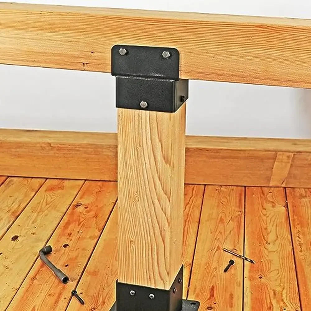 1 New Deal Stainless Steel 4x4 Post Anchor Connector Deck Saddle Bracket Kit Wood Posts Beam Tie Bracket Base Outdoor Structure Support
