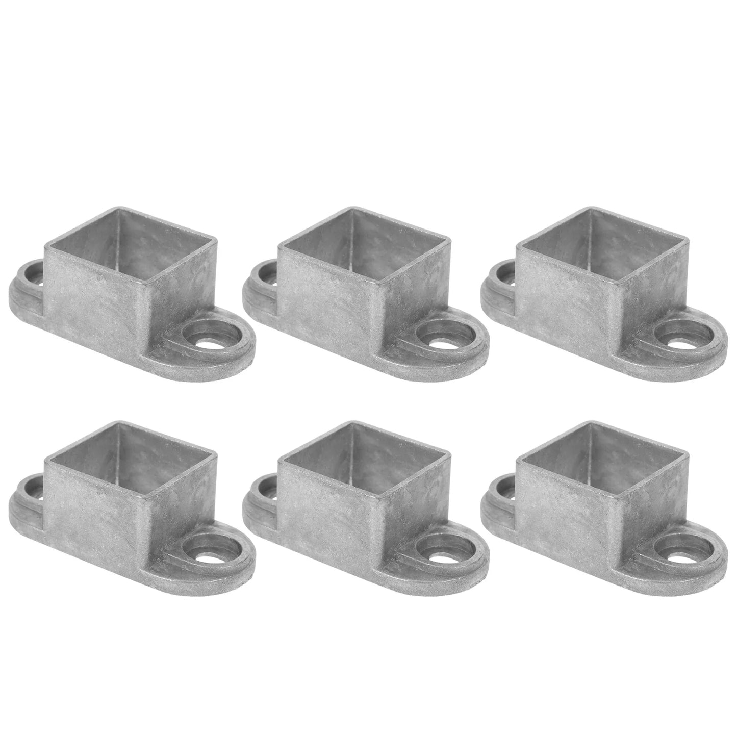 6Pcs Aluminum Post Flange Base Handrail Connector Fence Post Brackets Weather Resistant Railing Supports Residential Parks