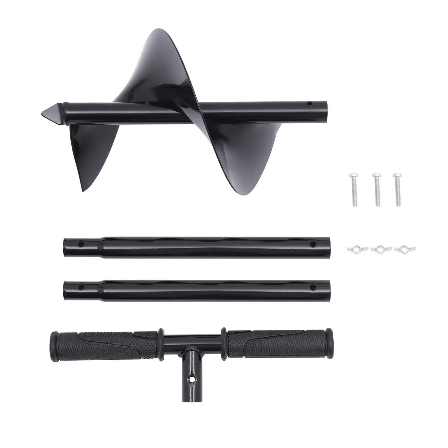 Manual Hand Earth Auger Fence Post Drill Soil Digger T-shaped Hole Borer Digger