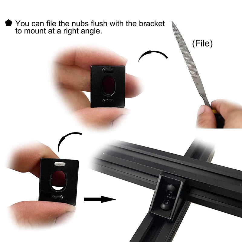 20Sets Corner Bracket, 40Pcs Drop in T Nuts and Hex Screw Bolt for Slot 6mm 2020 Series Aluminum Extrusion Profile Accessories