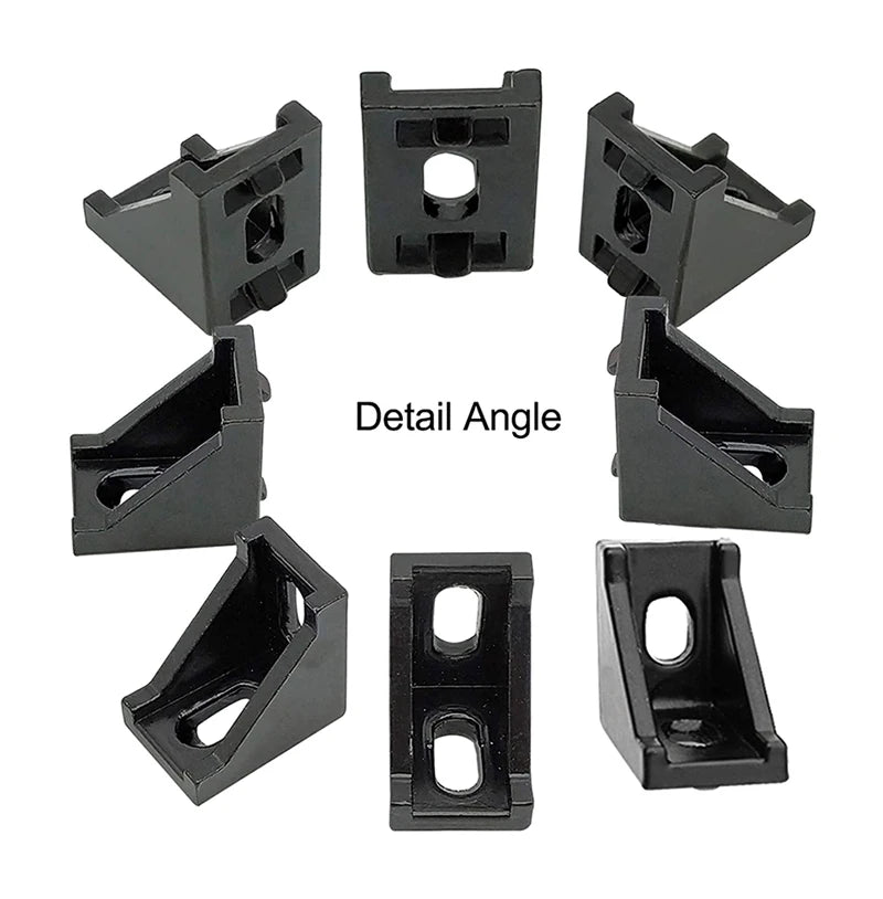 2020 Series Aluminum Profile Connector Set, 20 Pcs Corner Bracket, 40 Pcs T Nuts and Hex Screw Bolt for Slot 6mm Aluminum Profil