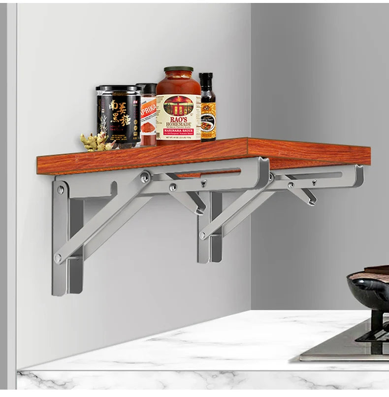 Adjustable Triangle Folding Angle Bracket 8''-20'' Heavy Duty Support Wall Mounted for Bench Table Shelf Furniture Hardware