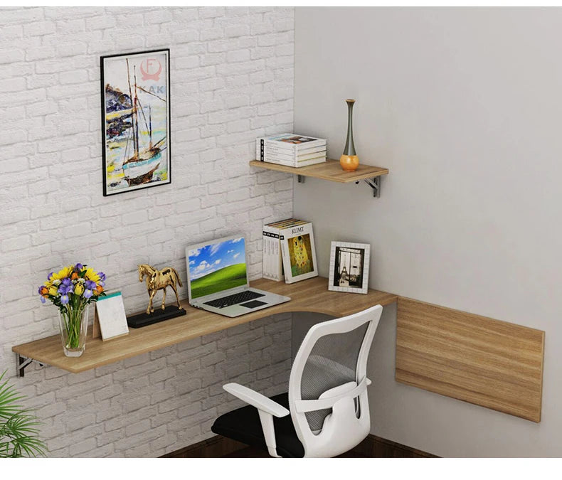 KAK 2pcs Folding Shelf Brackets Heavy Duty Stainless Steel Collapsible Shelf Bracket for Table Work Space Saving DIY Bracket