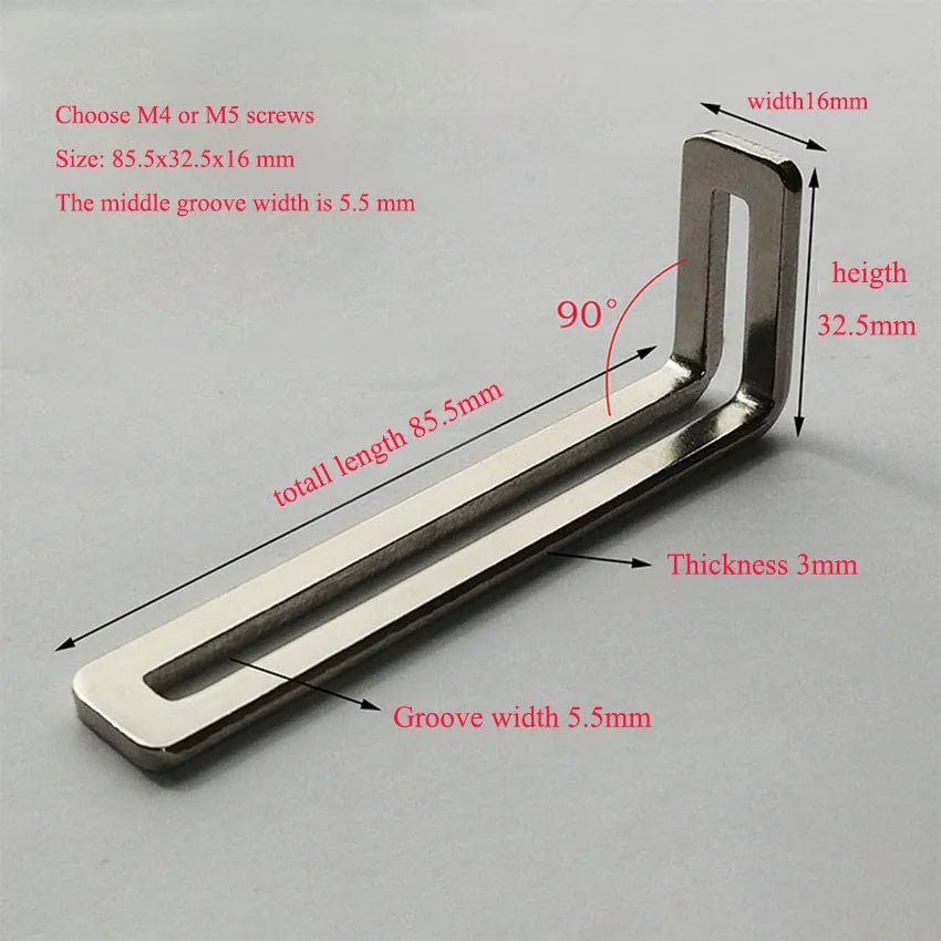 Nickel-plated Corner Bracket Adjustable 90 Degree L-Shaped Corner Brackets Angle Iron Connector Shelf Support Accessories 선반 앵글
