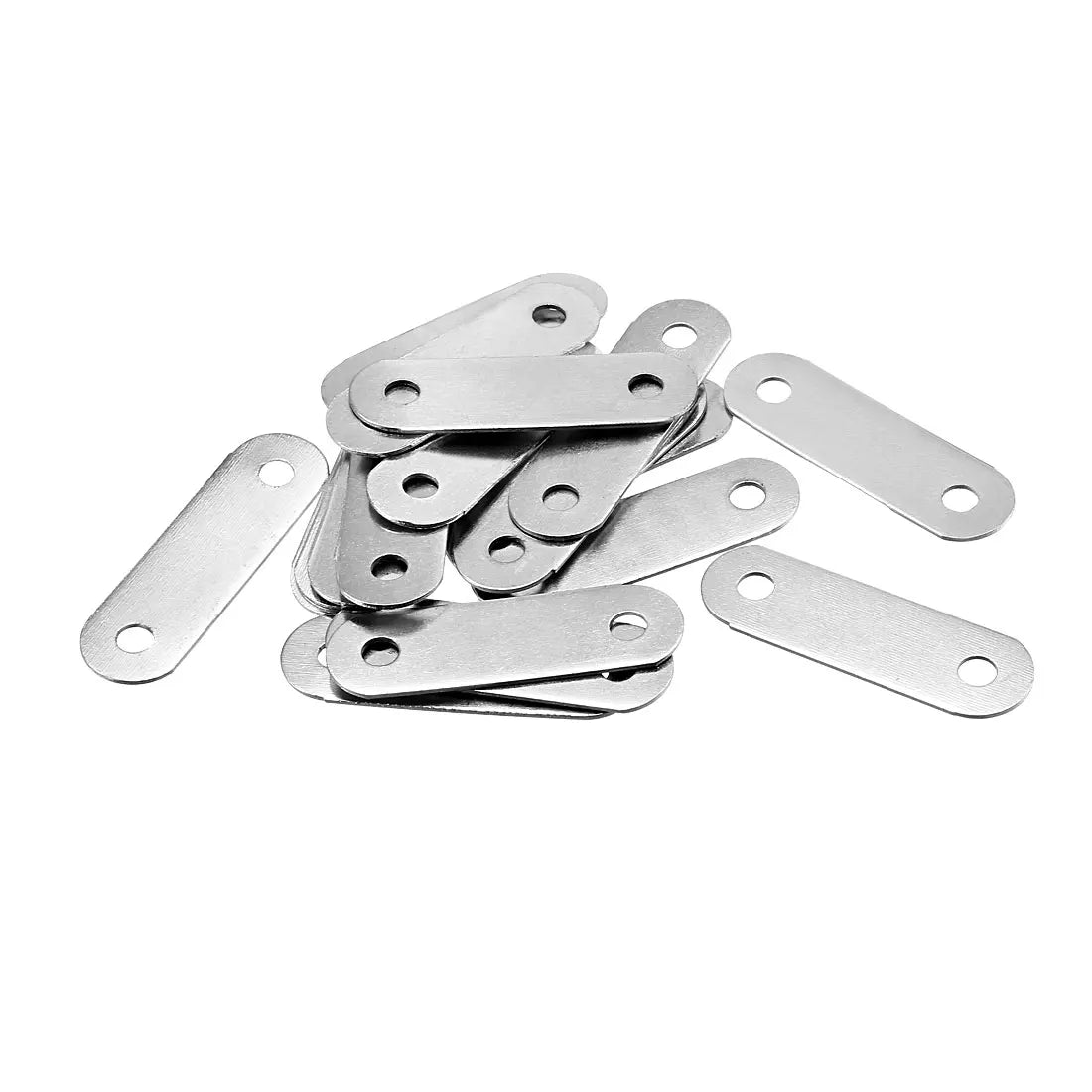 uxcell 20pcs/50pcs Repair Plate Flat Fixing Mending Corner Brace Bracket Connector 48mmx15mm 34mmx10mm 30mmx8mm 23mmx8mm