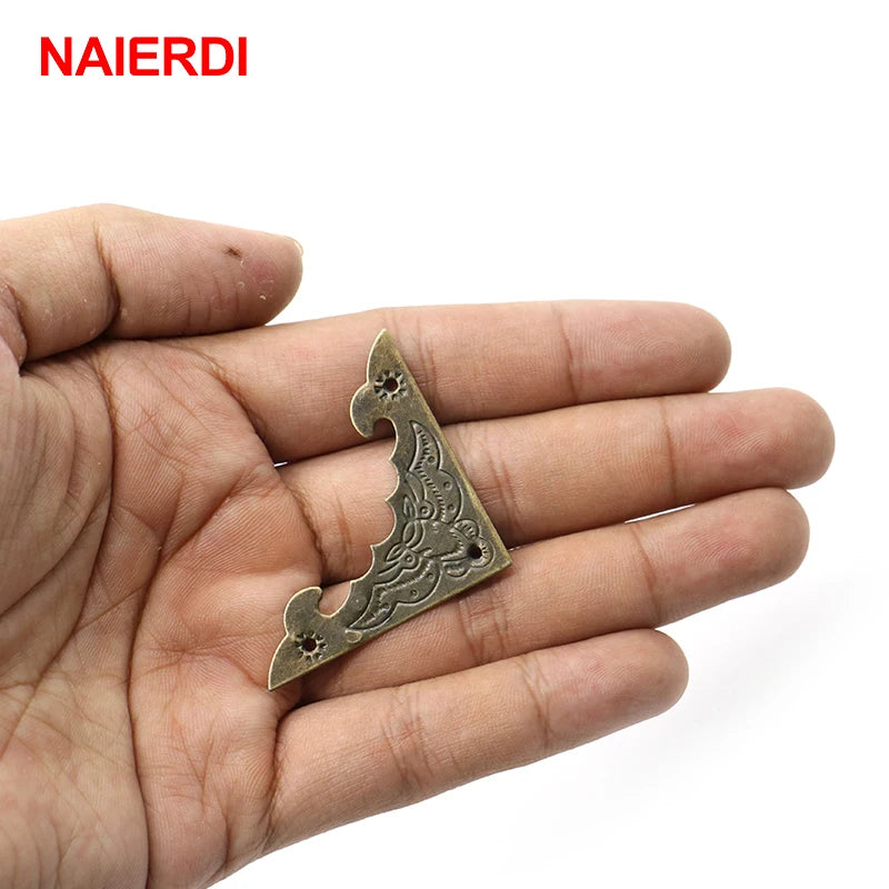 NAIERDI Decoration Corner Bracket Antique Jewelry Wooden Box Foot Leg Corner Protector Crafts Furniture Fittings Hardware