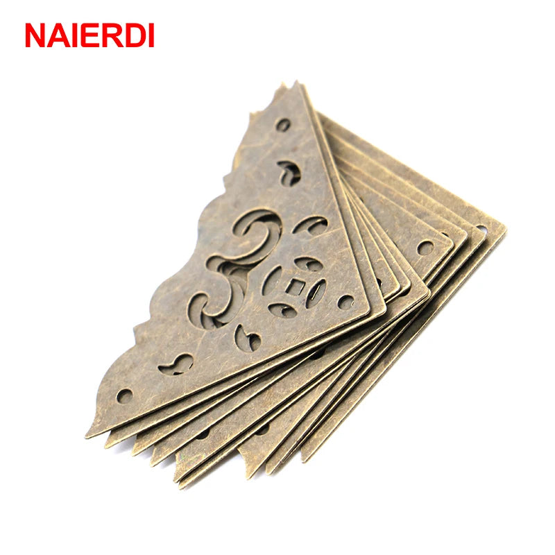 NAIERDI Decoration Corner Bracket Antique Jewelry Wooden Box Foot Leg Corner Protector Crafts Furniture Fittings Hardware