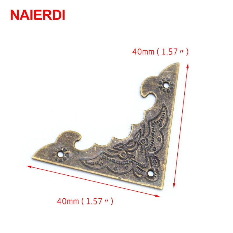 NAIERDI Decoration Corner Bracket Antique Jewelry Wooden Box Foot Leg Corner Protector Crafts Furniture Fittings Hardware