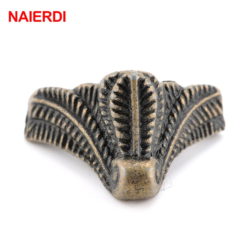 NAIERDI Decoration Corner Bracket Antique Jewelry Wooden Box Foot Leg Corner Protector Crafts Furniture Fittings Hardware