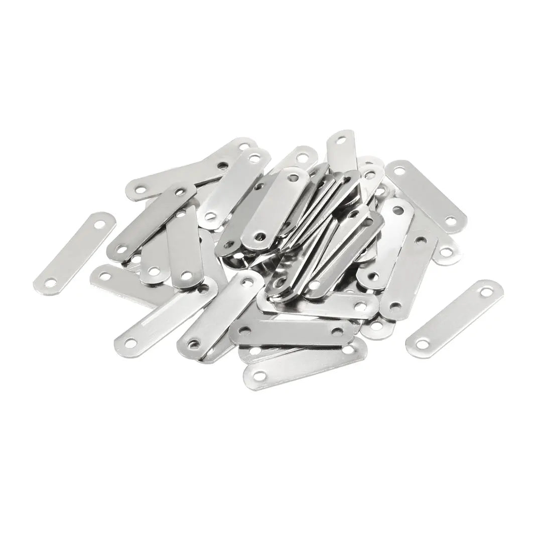 uxcell 20pcs/50pcs Repair Plate Flat Fixing Mending Corner Brace Bracket Connector 48mmx15mm 34mmx10mm 30mmx8mm 23mmx8mm
