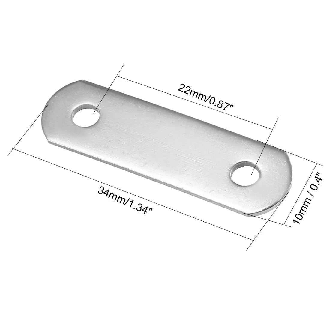 uxcell 20pcs/50pcs Repair Plate Flat Fixing Mending Corner Brace Bracket Connector 48mmx15mm 34mmx10mm 30mmx8mm 23mmx8mm