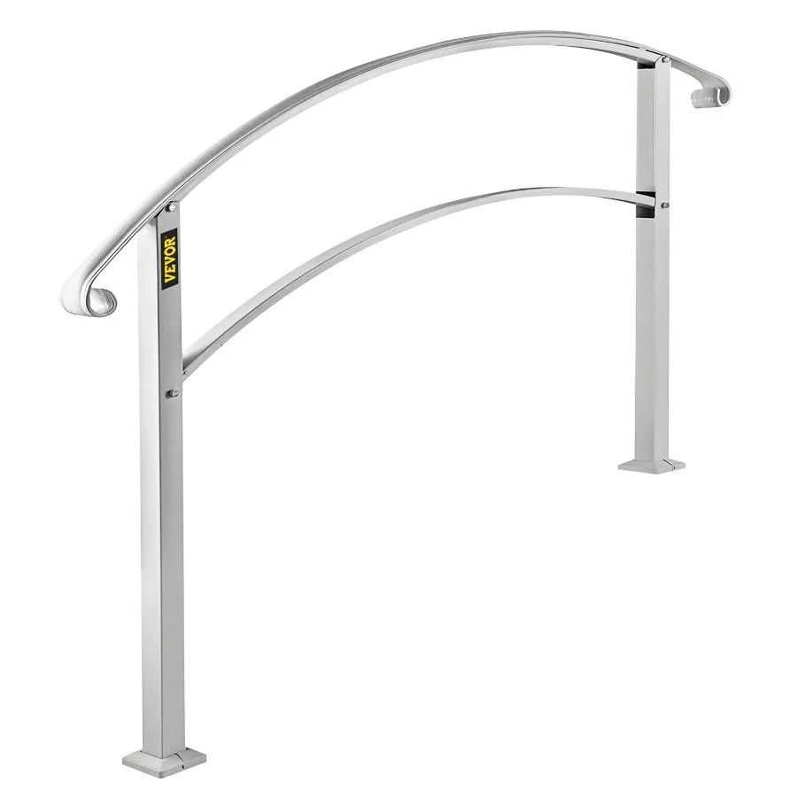 Handrails for Outdoor Steps Fit 1 or 3 Steps Outdoor Stair Railing White Wrought Iron Handrail ible Front Porch Hand Rail Tran