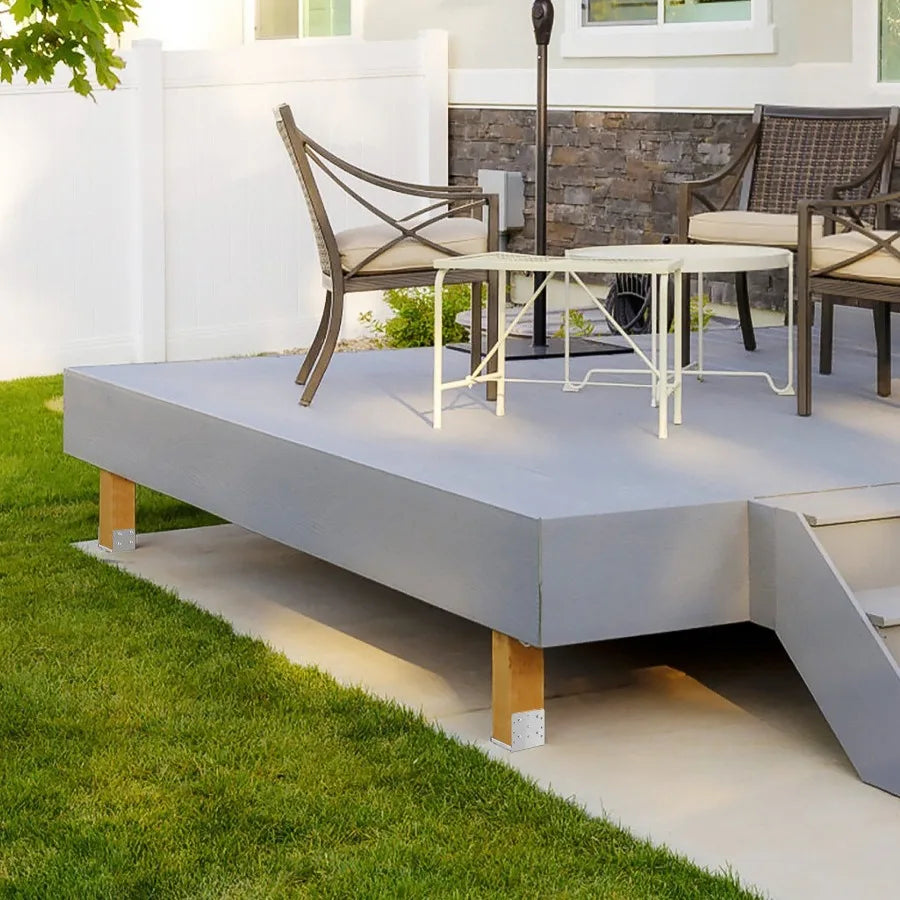 8x 8 Post Base 1Pcs Stainless Steel Adjustable Post Anchor Bracket Internal 7.8 x 7.3 Adjustable Post Base for Pavilion Deck P