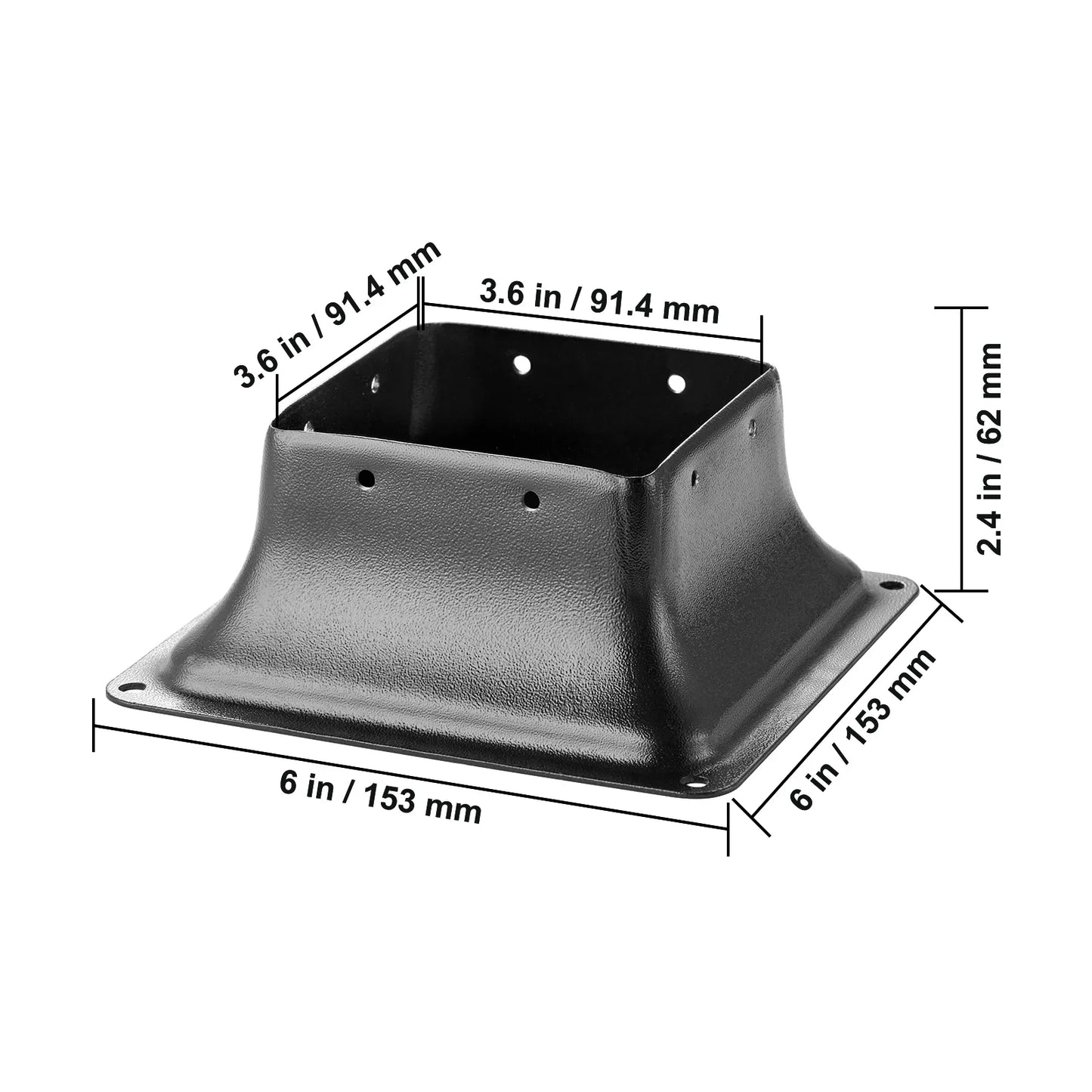 10Pcs 4x4 Post Base Brackets Heavy Duty for Standard Wood Post Anchor