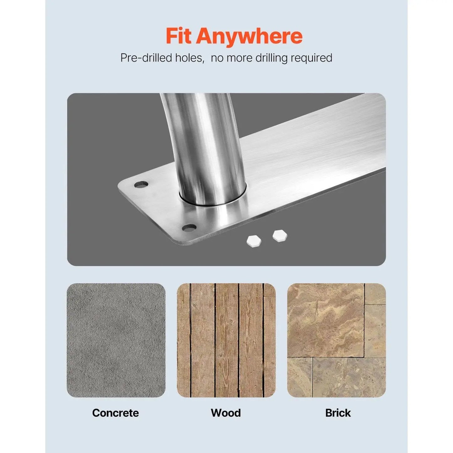 Pool Handrail, 2Pack 30"x30" Swimming Pool Stair Rail, 304 Stainless Steel Stair Pool Hand Rail Rated 375lbs Load Capacity, Pool