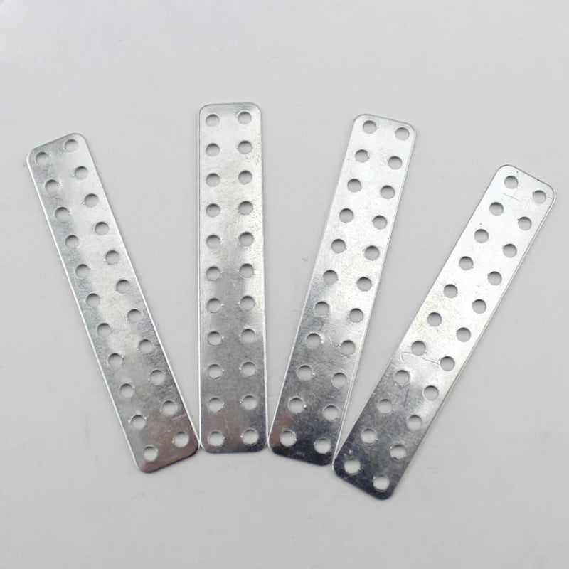 10PCS/Set Flat Mending Plate for Wood, Straight Bracket, 55mm Length 22 Screw Hole Flat Repair Fixing Wood Brace Joining Plates