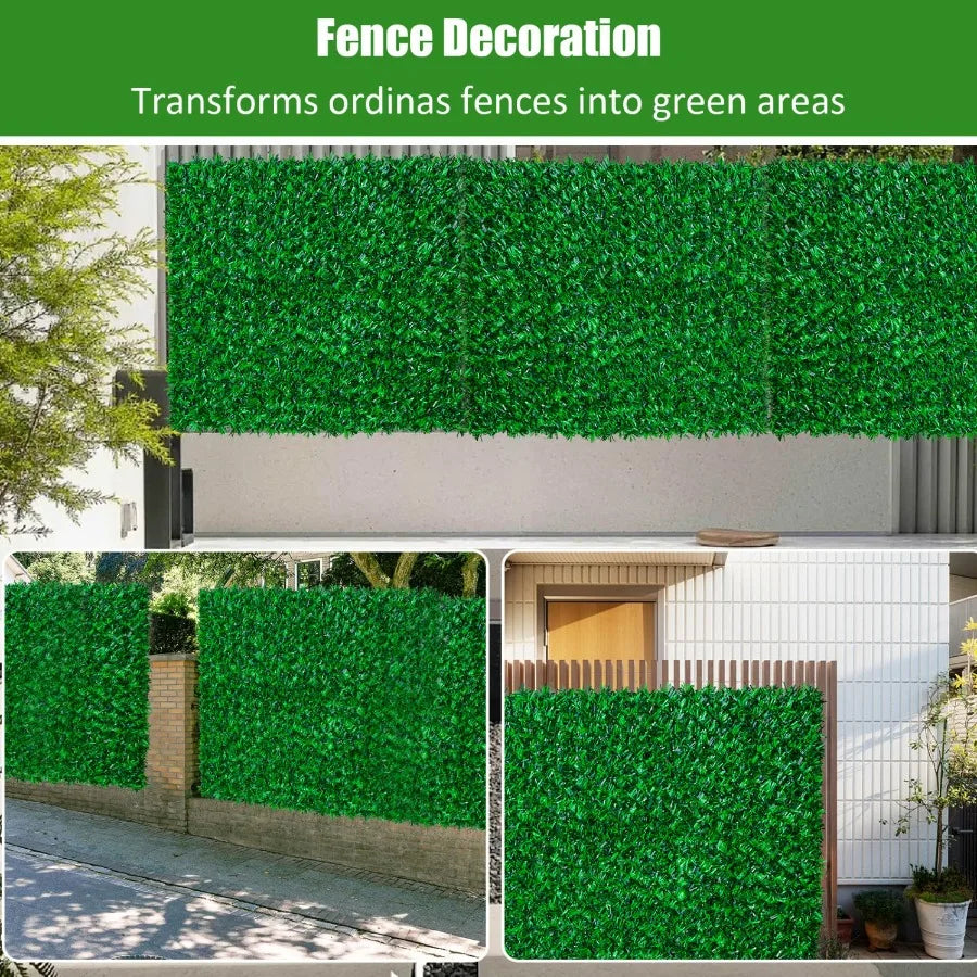 Artificial Green Fence Strong and Durable Outdoor Fence Waterproof for Outdoor Gardens Courtyards