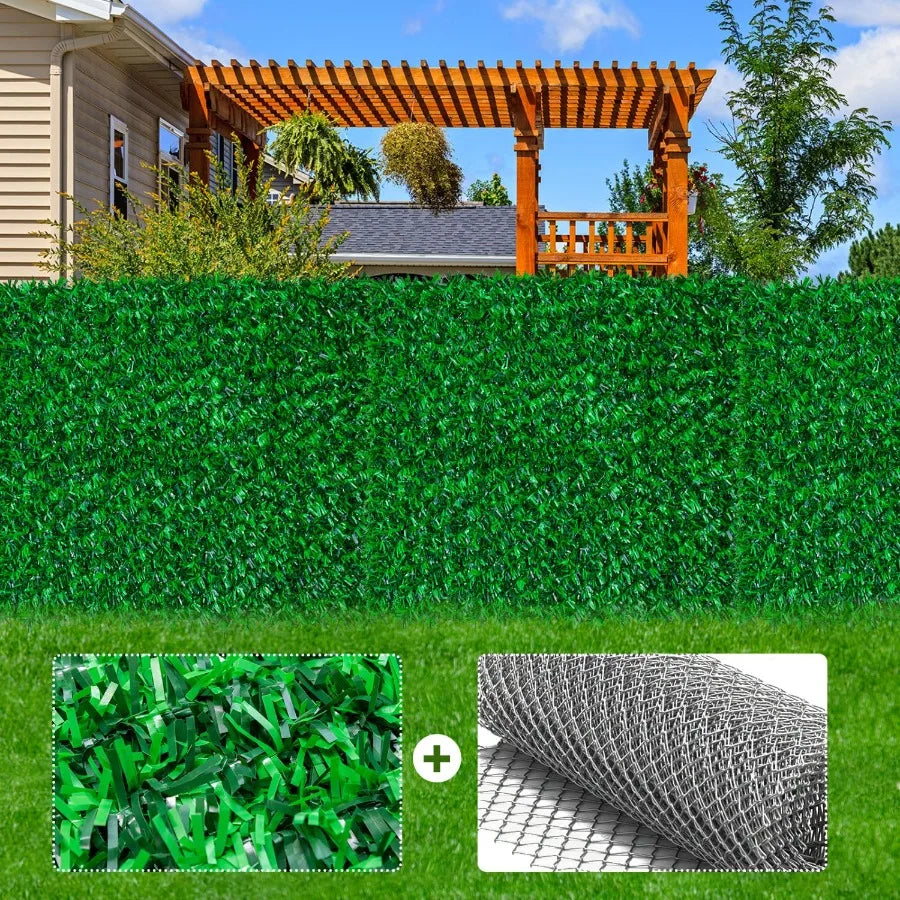 Artificial Green Fence Strong and Durable Outdoor Fence Waterproof for Outdoor Gardens Courtyards