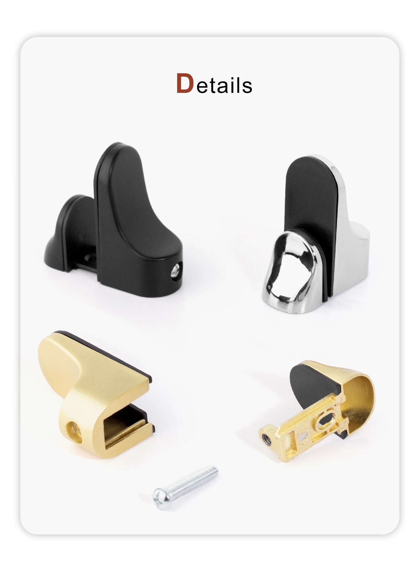 Zinc Alloy Floating Wall Shelf Support Adjustable Metal Shelf Clips for Glass or Wooden Book shelf Cabinet Closet Shelves