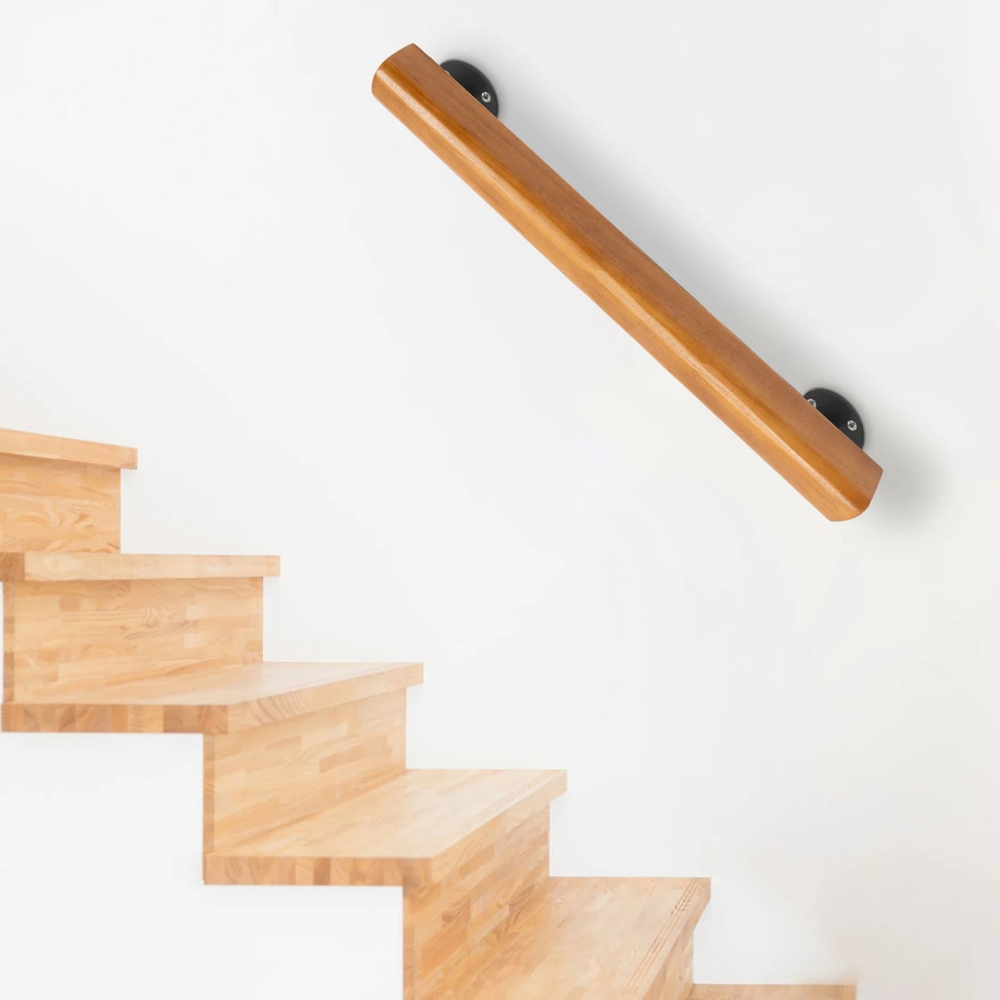 Solid Pine Wood Handrails for Stairs, 2ft Length, Rounded Edges for Safety,  and Stylish, Perfect for Enhancing Home Décor