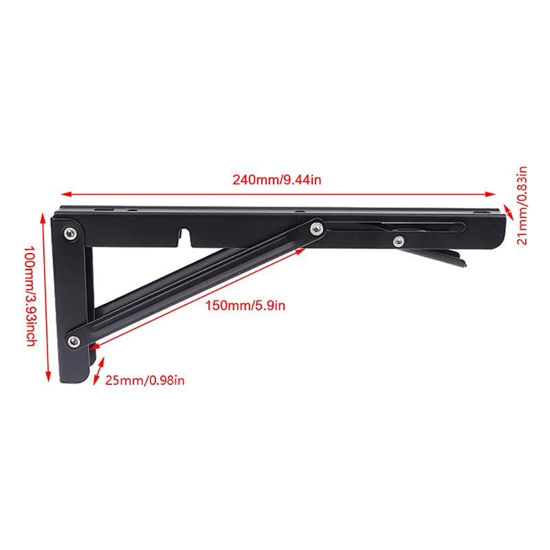 Set Heavy Duty Cast Iron Shelves Brackets Floating Shelf Brackets 4MM Thicked Invisible L Brackets For Shelves Support