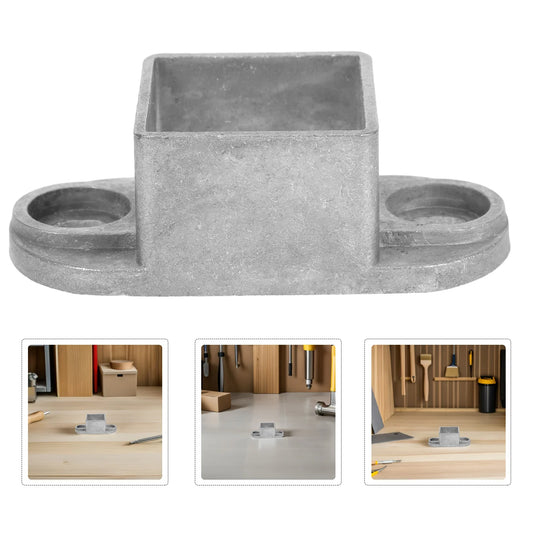 6Pcs Aluminum Post Flange Base Handrail Connector Fence Post Brackets Weather Resistant Railing Supports Residential Parks