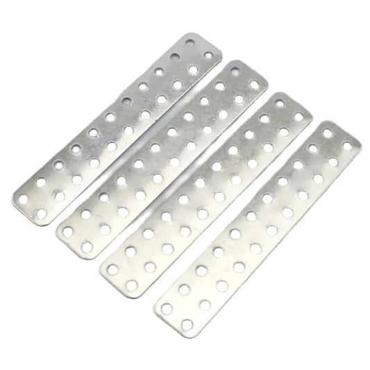 10PCS/Set Flat Mending Plate for Wood, Straight Bracket, 55mm Length 22 Screw Hole Flat Repair Fixing Wood Brace Joining Plates