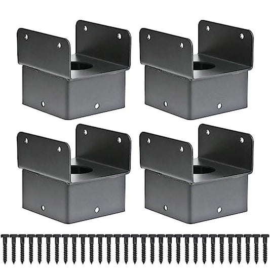 1 New Deal Stainless Steel 4x4 Post Anchor Connector Deck Saddle Bracket Kit Wood Posts Beam Tie Bracket Base Outdoor Structure Support