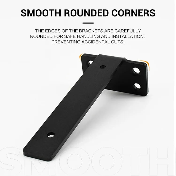 Floating Shelf Brackets Carbon Steel Wall Mount Invisible T Shelves Brackets for Bathroom and Kitchen Storage Support