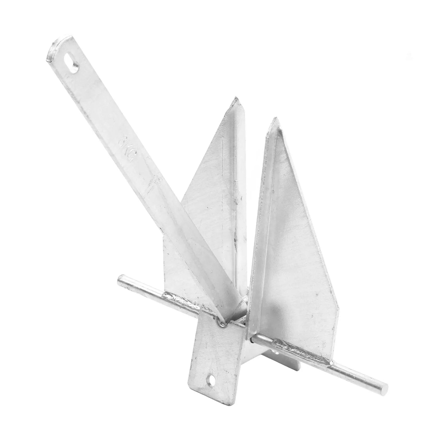 13lb Ship Anchor Kit Carbon Steel Heavy Duty Fluke Style Boat Anchor with Nylon Rope Chain for Fresh Water Sea Ship Supplies