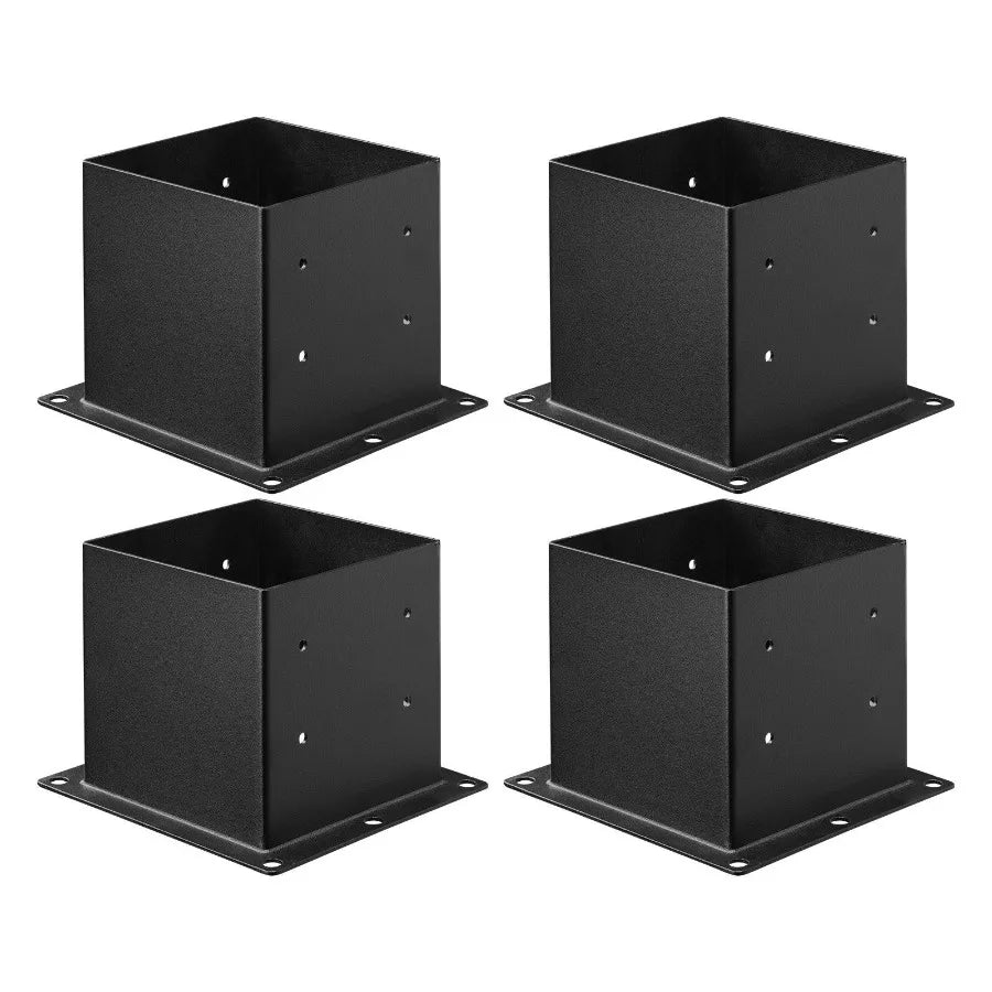 4 Pack 4x4 Post Base Brackets Wood Fen Post Anchor Inner Size 3.6x3.6 inch