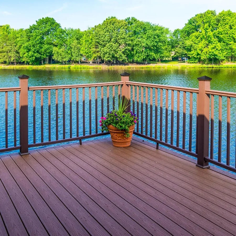 Dunzy 8 Pcs 6 x 6 Post Caps Aluminum Pyramid Cap Decorative Fence Post Covers Works Only for Actual 5.5 x 5.5'' Wood Metal Slee