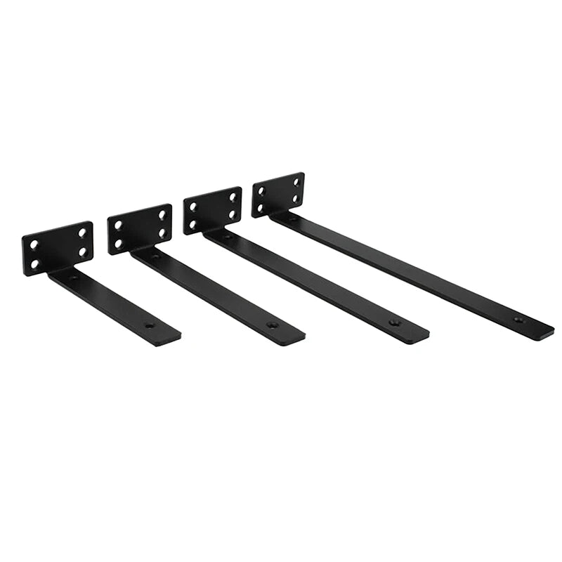 Set Heavy Duty Cast Iron Shelves Brackets Floating Shelf Brackets 4MM Thicked Invisible L Brackets For Shelves Support