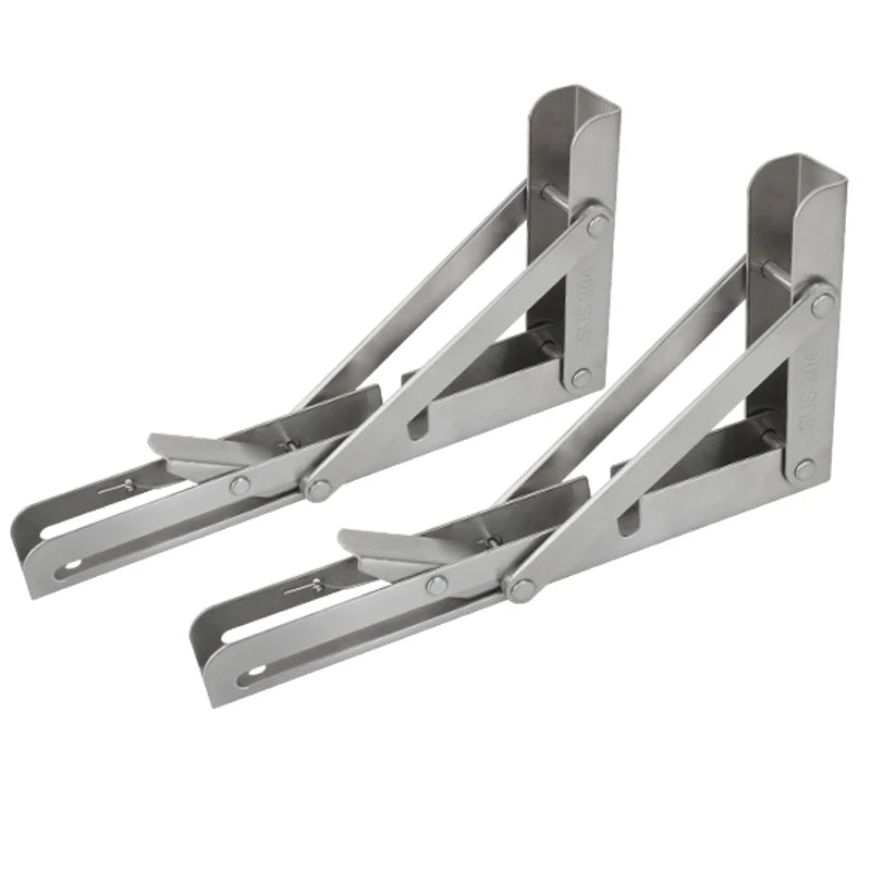 Adjustable Triangle Folding Angle Bracket 8''-20'' Heavy Duty Support Wall Mounted for Bench Table Shelf Furniture Hardware
