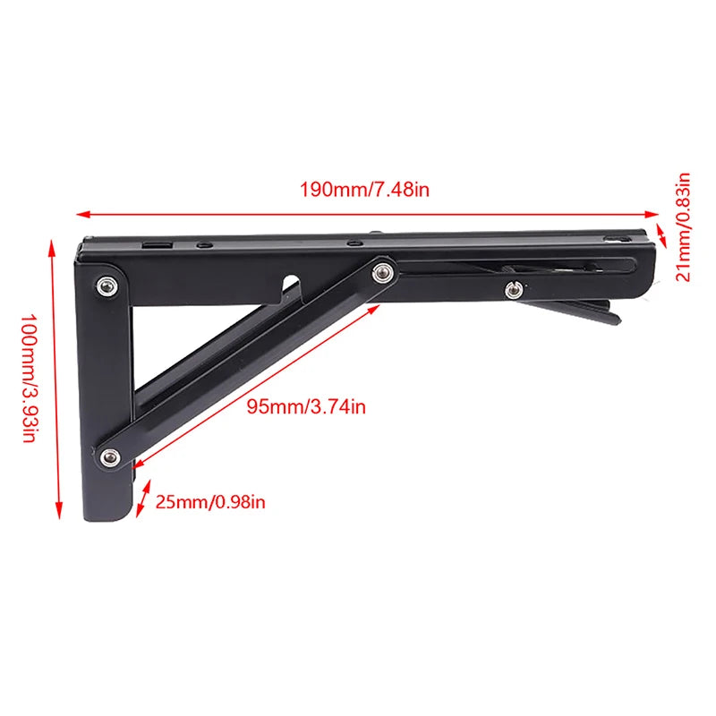 Set Heavy Duty Cast Iron Shelves Brackets Floating Shelf Brackets 4MM Thicked Invisible L Brackets For Shelves Support