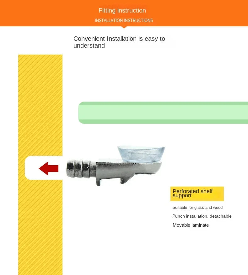 A 10pcs Zinc-alloy Ping-Pong plate bracket High-end furniture hardware plate bracket Cabinet cabinet cabinet sucker plate bracket