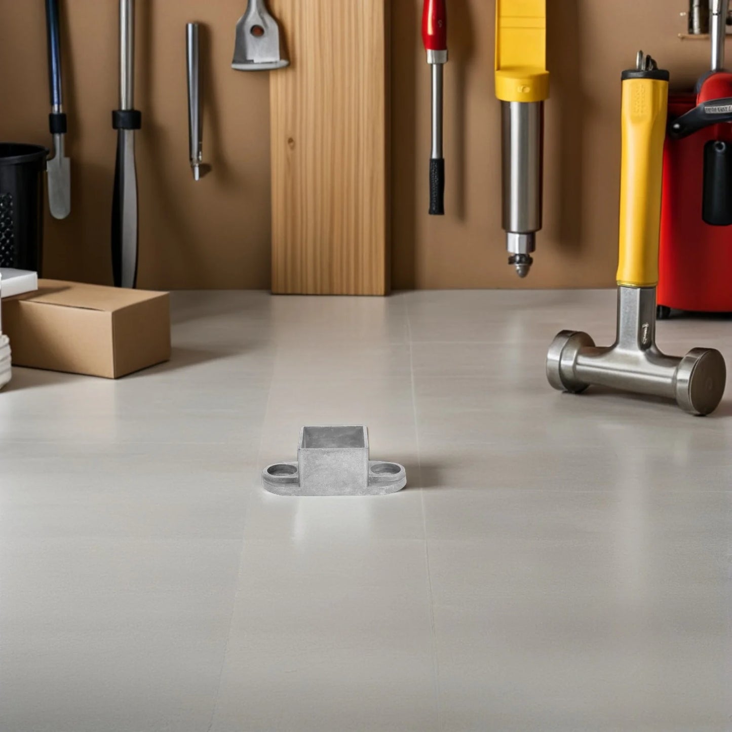 6Pcs Aluminum Post Flange Base Handrail Connector Fence Post Brackets Weather Resistant Railing Supports Residential Parks