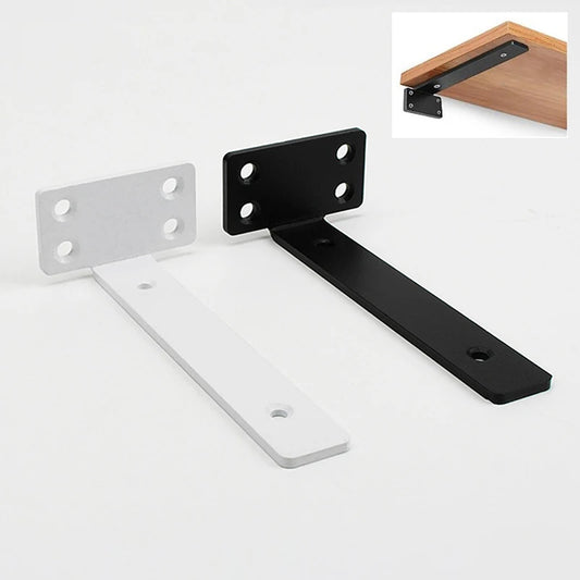 Set Heavy Duty Cast Iron Shelves Brackets Floating Shelf Brackets 4MM Thicked Invisible L Brackets For Shelves Support
