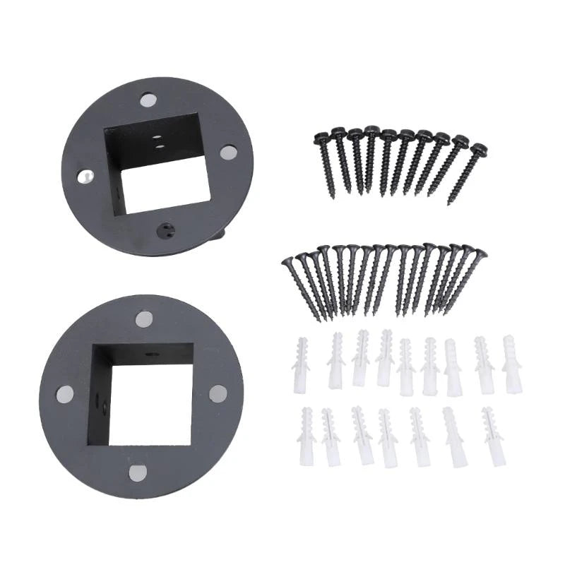 Sturdy Post Brackets Anchors Pack of 6 Powder Coated Steel for Fence Railings Privacy Panel Gazebos and Pergolas .Y5GA