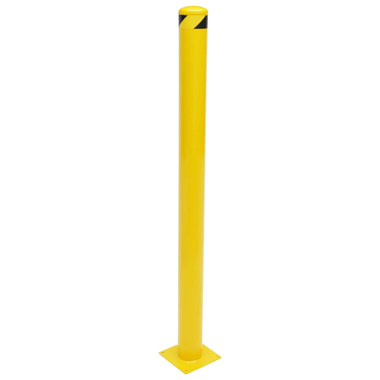 1/2Pcs Safety Bollard, Yellow Steel Safety Bollard with 4/8 Anchor Bolts, Perfect for Traffic-Sensitive Area