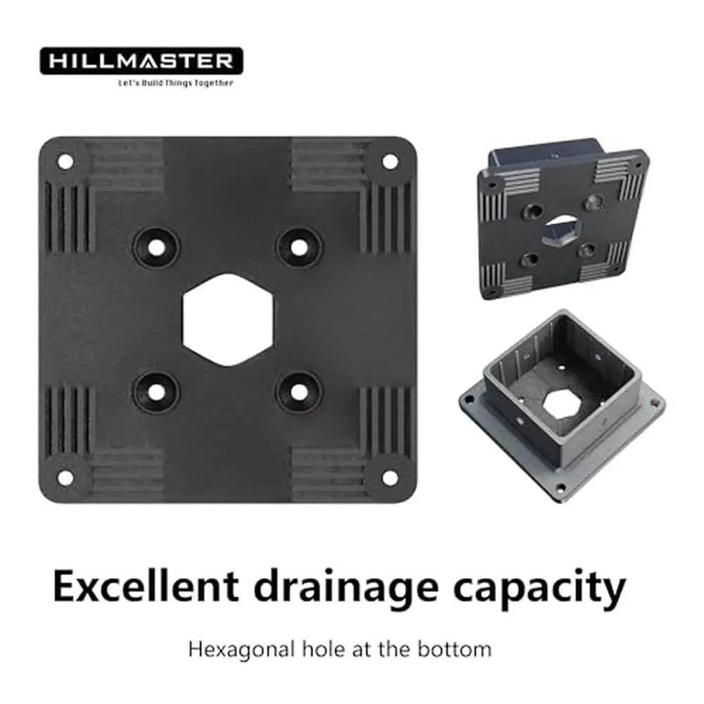 6 Pack Durable Deck Post Support Base Kit Wooden Fence Mailbox Pergola 4x4 Post Anchor Brackets Outdoor Projects and More