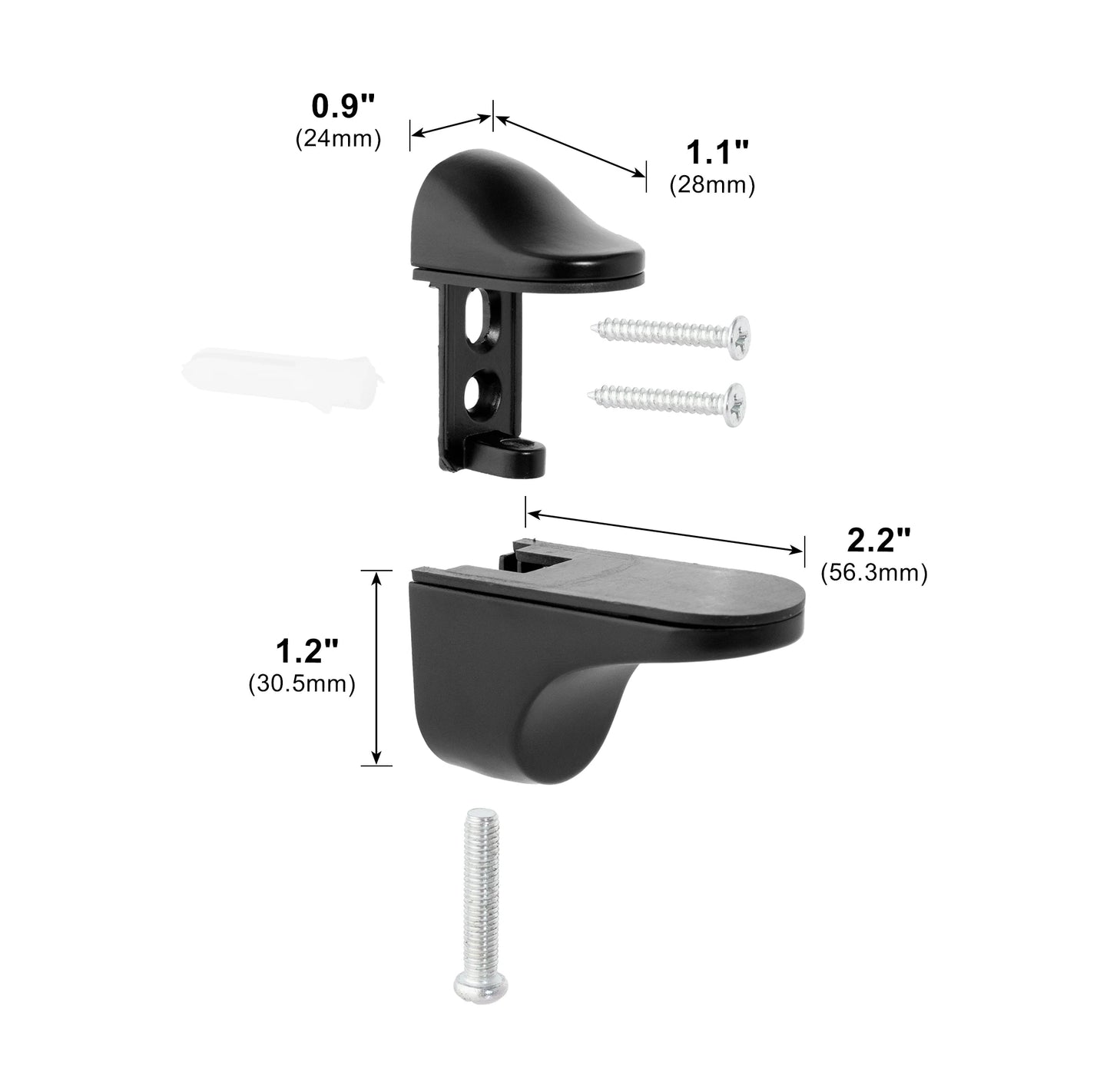 Zinc Alloy Floating Wall Shelf Support Adjustable Metal Shelf Clips for Glass or Wooden Book shelf Cabinet Closet Shelves