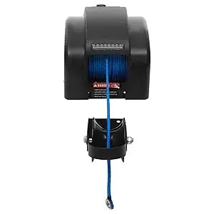 Electric Boat Anchor Winch Kit 12V with 100ft Anchor Rope Remote Control Heavy Duty Towing Winches for 24ft Fishing Boat