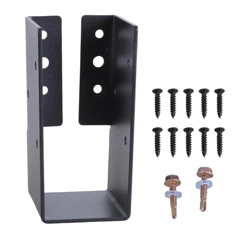 50LF Portable Sturdy Adjustable Deck Post Base Brackets for Support in Garden Terraces and Balconies Deck Installations