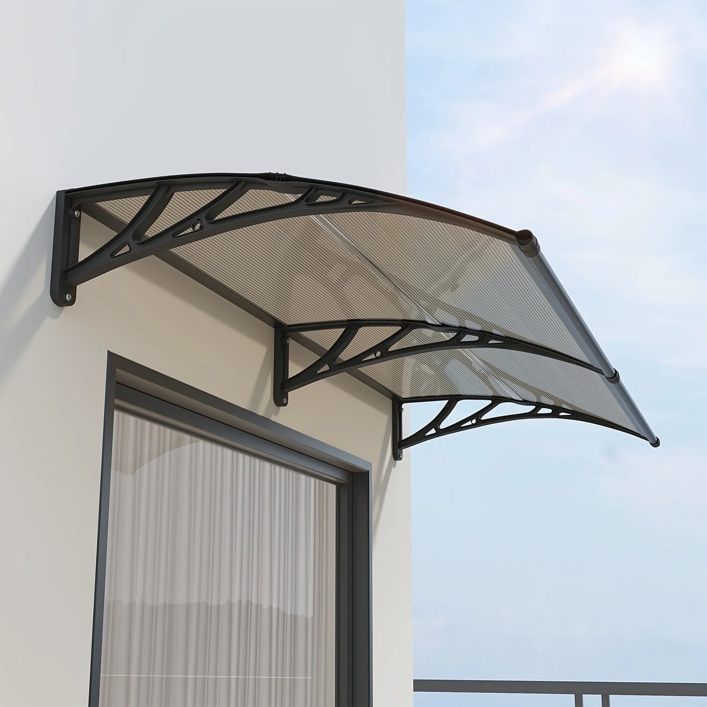 Awning Canopy for Door Window UV Rain Snow Sunlight Protection Polycarbonate Hollow Sheet Outdoor canopy Easy Install