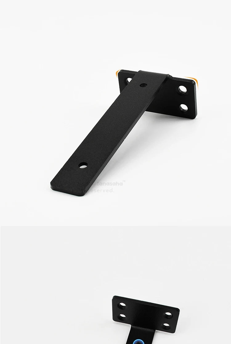 Floating Shelf Brackets Carbon Steel Wall Mount Invisible T Shelves Brackets for Bathroom and Kitchen Storage Support