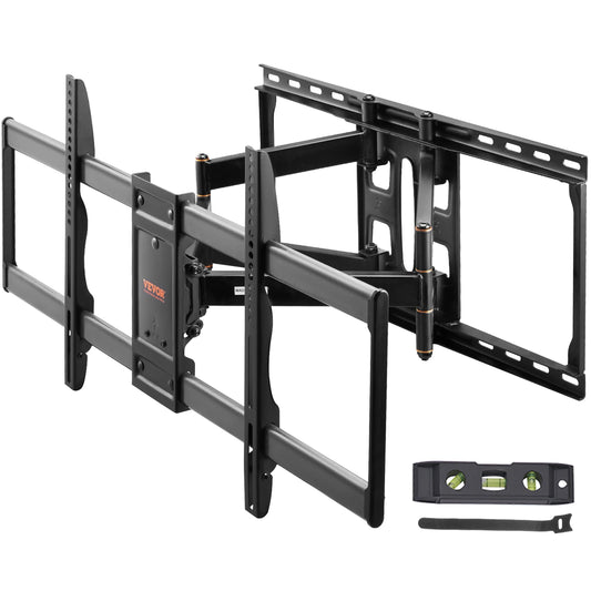 SucceBuy Full Motion TV Mount Fit for 26-90in TVs Swivel Tilt Horizontal Adjustment TV Wall Mount Bracket W/ Articulating Arms
